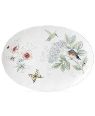 Shop Lenox Butterfly Meadow Flutter Bluebird 16" Oval Platter In Multi