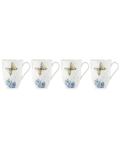 Shop Lenox Butterfly Meadow Hydrangea Collection 4-pc. Mug Set In White