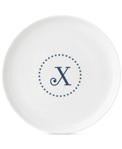 Shop Lenox Navy Dots Monogram Accent Plate In X