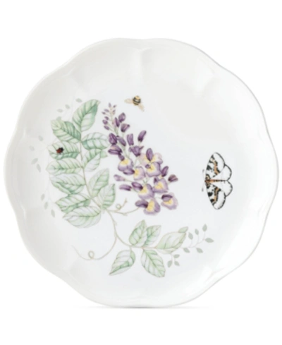Shop Lenox Butterfly Meadow 9 In. Porcelain Accent/salad Plate In Blue Butterfly