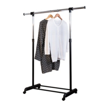 Shop Honey Can Do Adjustable Garment Rack With Extendable Bar In Black