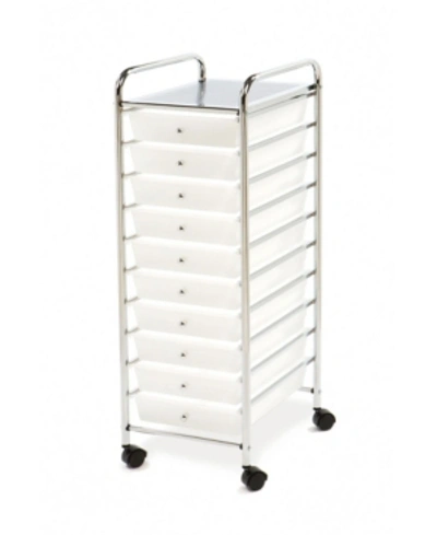 Shop Seville Classics 10-drawer Organizer Cart In White