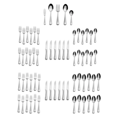 Shop Mikasa Virtuoso Frost 65 Piece Flatware Set, Service For 12 In Silver