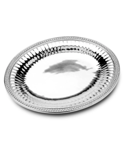 Shop Wilton Armetale Flutes And Pearls Large Oval Tray