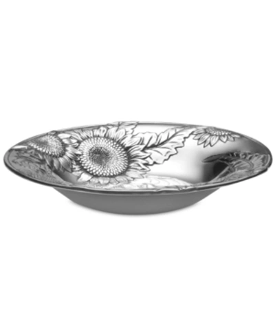 Shop Wilton Armetale Sunflower Bowl In Silver