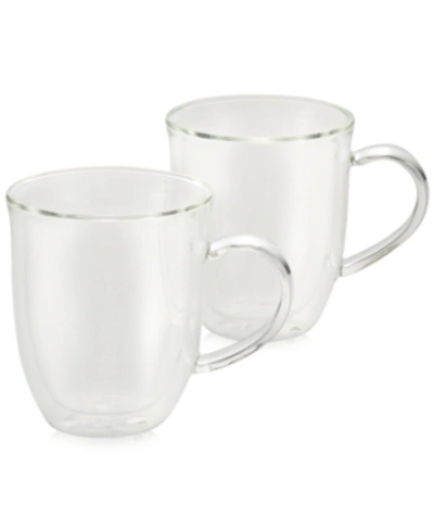 Shop Bonjour 2-pc. Glass Latte Cup Set In No Color