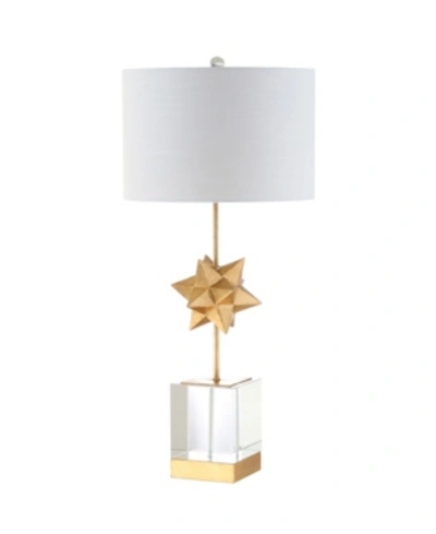 Shop Jonathan Y Estelle Led Metal Or Crystal Table Lamp In Gold