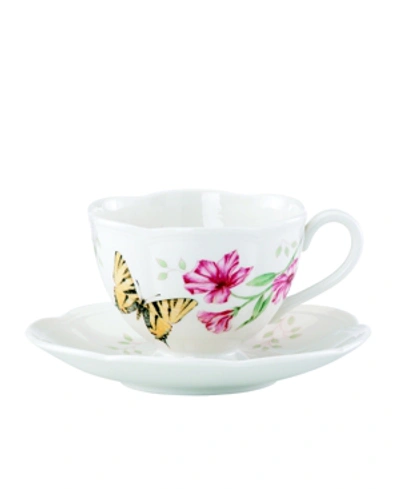 Lenox Butterfly Meadow Butterfly Cup And Saucer Set In Tiger Swallowtail
