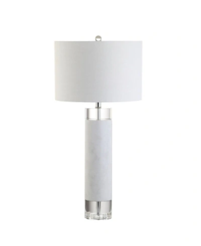 Shop Jonathan Y Hunter Marble Or Crystal Led Table Lamp In White