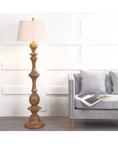 Shop Jonathan Y Taylor Resin Led Floor Lamp In Brown