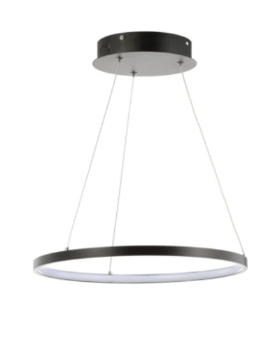 Jonathan Y Bradley Round Integrated Led Metal Chandelier In Black