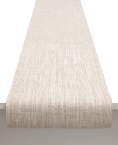 Shop Chilewich Mini Basketweave Table Runner In Parchment