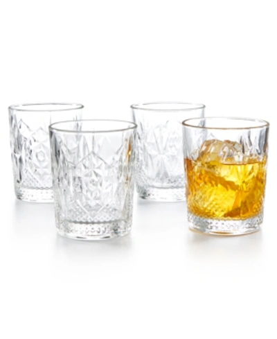 Shop Bormioli Rocco Stone Double Old Fashioned Glasses, Set Of 4 In Clear