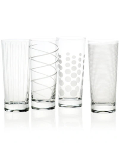Shop Mikasa Cheers Patterned Highball Glasses, Set Of 4