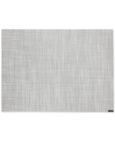 Shop Chilewich Mini Basket Weave Placemat 14" X 19" In White/silv