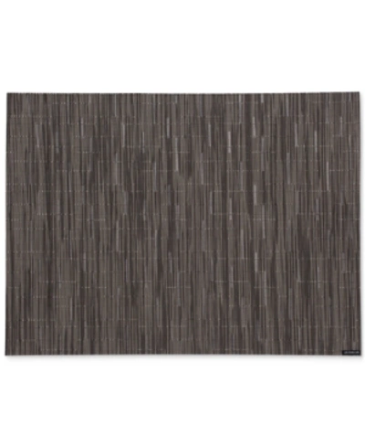 Shop Chilewich Bamboo Woven Vinyl Placemat 14" X 19" In Grey Flannel