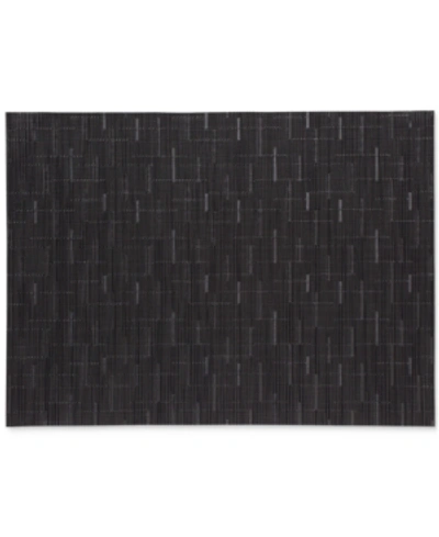 Shop Chilewich Bamboo Woven Vinyl Placemat 14" X 19" In Smoke