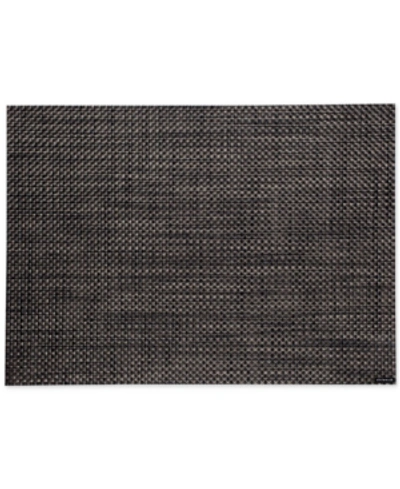 Shop Chilewich Mini Basket Weave Placemat 14" X 19" In Carbon