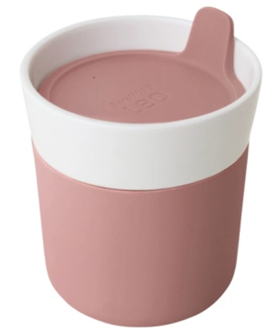 Berghoff Leo Collection Porcelain 8.45-oz. Travel Mug With Sleeve In Pink