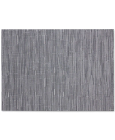 Shop Chilewich Bamboo Woven Vinyl Placemat 14" X 19" In Fog