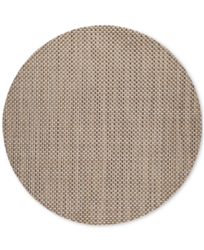 Shop Chilewich Basketweave Woven Vinyl Round Placemat In Latte