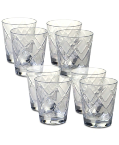 Shop Certified International Clear Diamond Acrylic 8-pc. Double Old Fashioned Glass Set