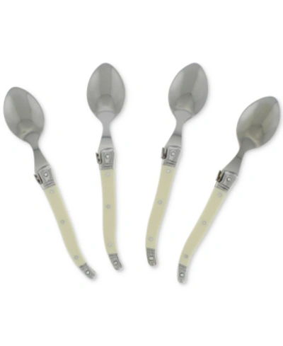 French Home Laguiole 4pc Coffee Spoon Set In Ivory