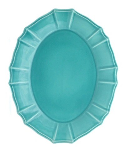 Shop Euro Ceramica Chloe Turquoise Oval Platter