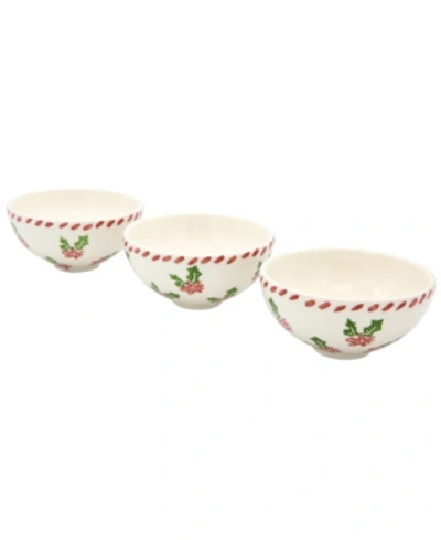 Shop Euro Ceramica Natal 3 Piece Dipping Bowl Set In Multicolor