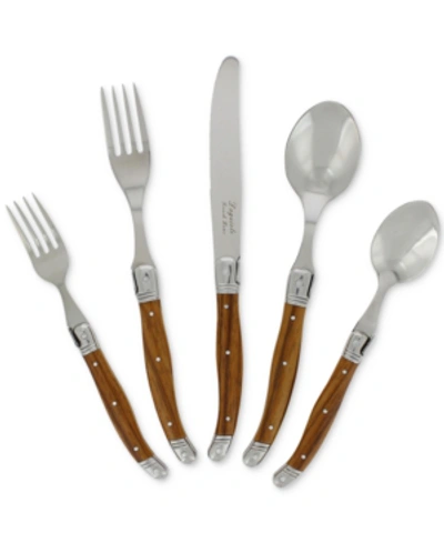 Shop French Home Laguiole 20-piece French Woodgrain Flatware Set, Service For 4