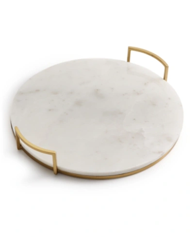 Shop Hotel Collection Marble Tray With Gold-tone Handles, Created For Macy's