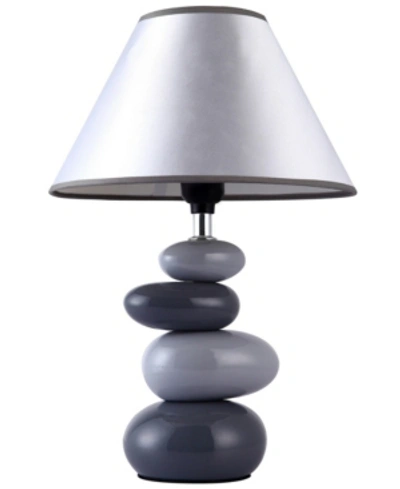 Shop All The Rages Simple Designs Shades Of Gray Ceramic Stone Table Lamp