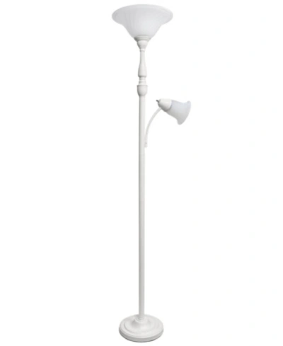 Shop All The Rages Elegant Designs 2 Light Mother Daughter Floor Lamp With White Marble Glass