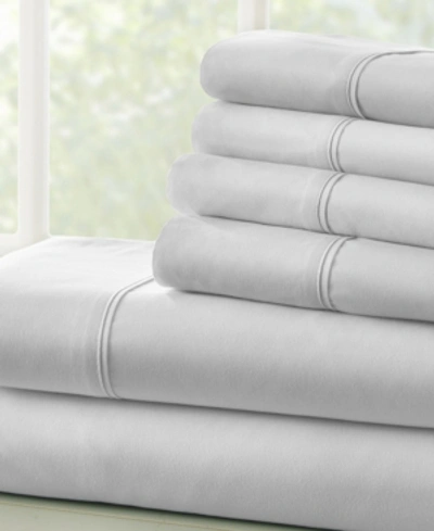 Shop Ienjoy Home Solids In Style By The Home Collection 6 Piece Bed Sheet Set, King In Light Gray
