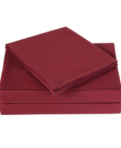 Shop Truly Soft Everyday King Sheet Set In Burgundy