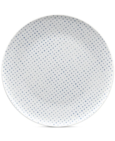 Noritake Hammock Coupe Dots Dinner Plate In Blue