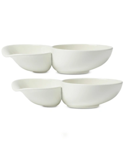 Shop Villeroy & Boch Soup Passion 2-pc. Large Double-section Soup Bowl Set In White