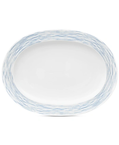 Shop Noritake Hammock Oval Platter In Blue