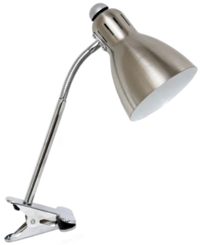 Shop All The Rages Simple Designs Adjustable Clip Light Desk Lamp In Silver