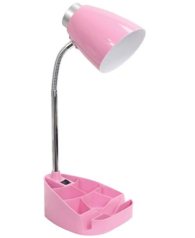 Shop All The Rages Limelight's Gooseneck Organizer Desk Lamp With Ipad Tablet Stand Book Holder In Pink