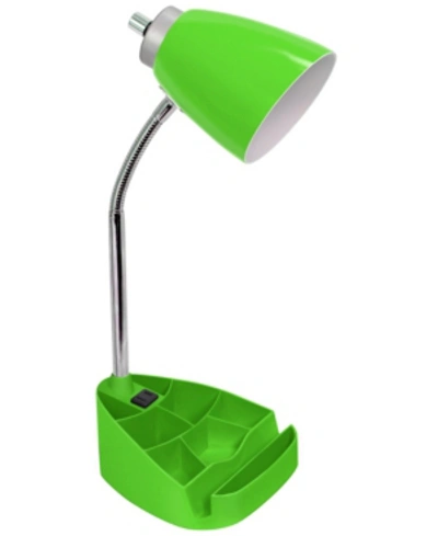 Shop All The Rages Limelight's Gooseneck Organizer Desk Lamp With Ipad Tablet Stand Book Holder And Charging Outlet In Green