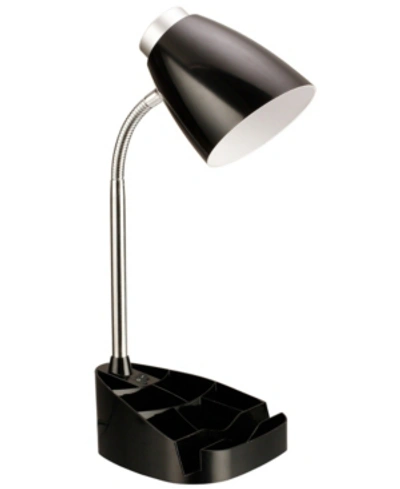 Shop All The Rages Limelight's Gooseneck Organizer Desk Lamp With Ipad Tablet Stand Book Holder In Black
