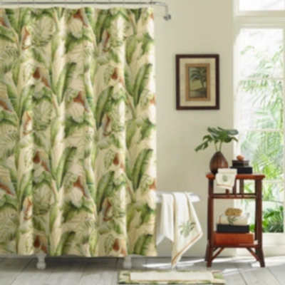 Shop Tommy Bahama Home Tommy Bahama Palmiers Cotton Shower Curtain, 72" X 72" In Medium Green