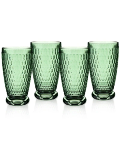Shop Villeroy & Boch Boston Highball Glasses, Set Of 4 In Green