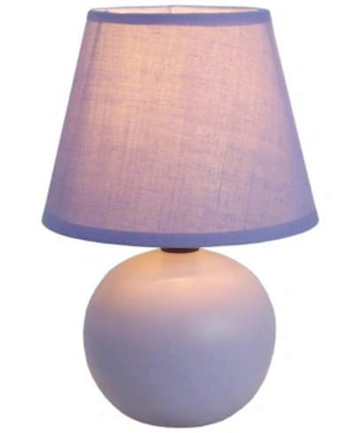 Shop All The Rages Simple Designs Mini Ceramic Globe Table Lamp In Purple