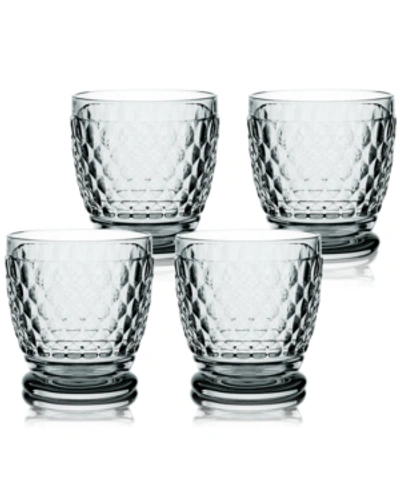 Shop Villeroy & Boch Boston Double Old Fashioned Glasses, Set Of 4 In Smoke Gray