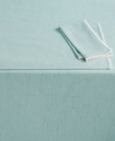 Lenox French Perle 70" Round Tablecloth In Ice Blue