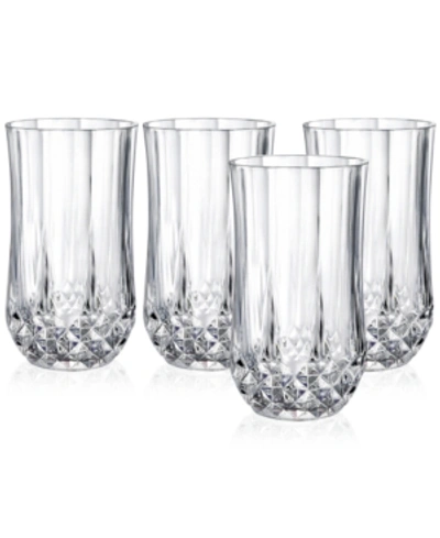 Shop Longchamp Cristal D'arques  Set Of 4 Highball Glasses