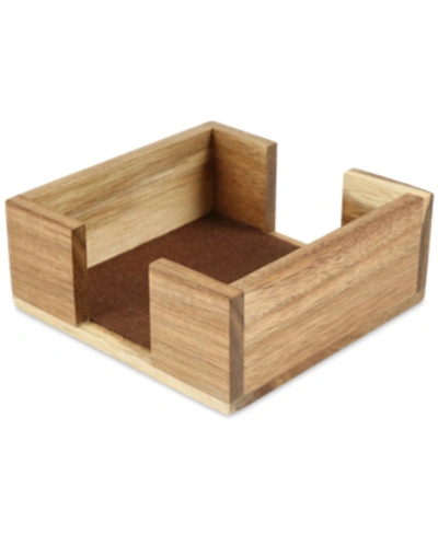 Shop Thirstystone Square Acacia Wood Coaster Holder In Brown