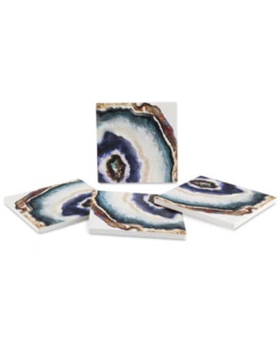 Shop Thirstystone Agate Watercolor 4-pc. Coaster Set In Multi